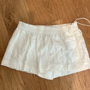 J. Crew White Linen Shorts